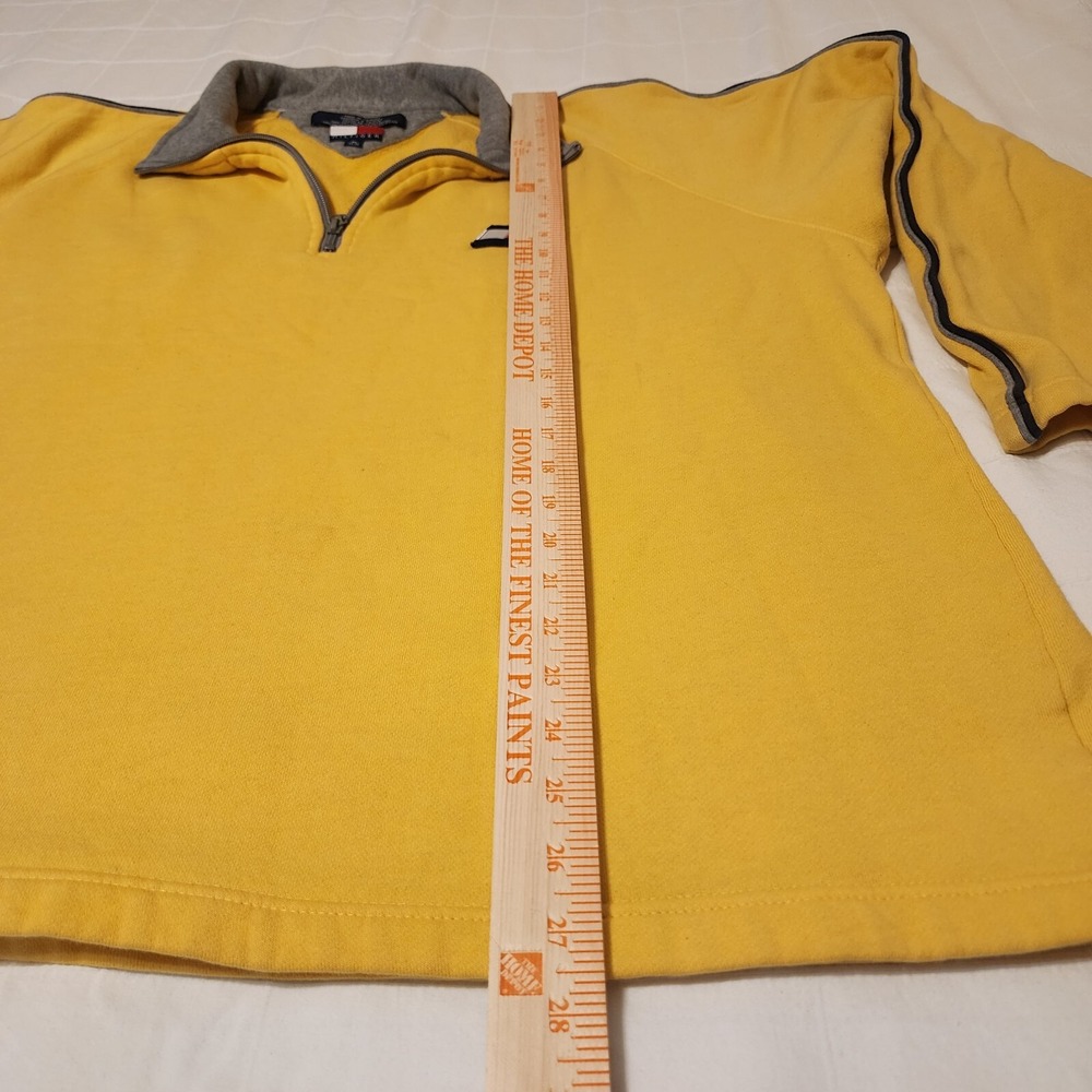 Tommy Hilfiger Athletics Yellow Sweatshirt Pullover Extra Large XL Mens Sport - Picture 8 of 10